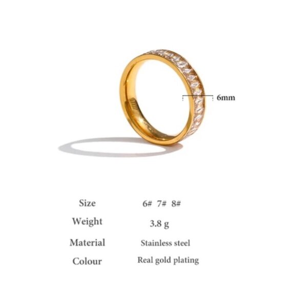 ⭐️Gold Plated Crystal ring - Picture 3 of 6